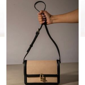 Jules Kae Mia Chic Black and Tan Crossbody Bag
